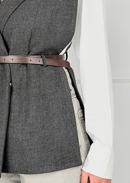 U19155 - BREND GILET CON CINTURA