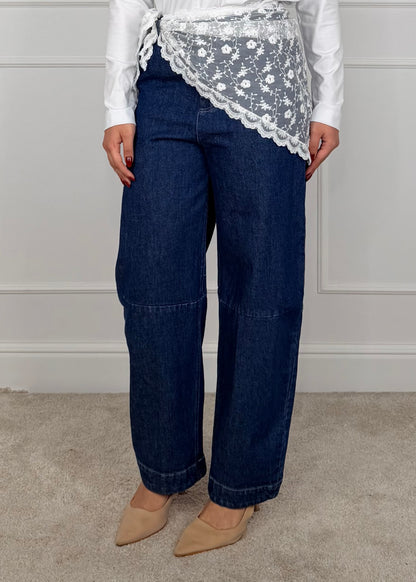 S26P407 - TENSIONE IN DENIM BALLOON CON BANDANA