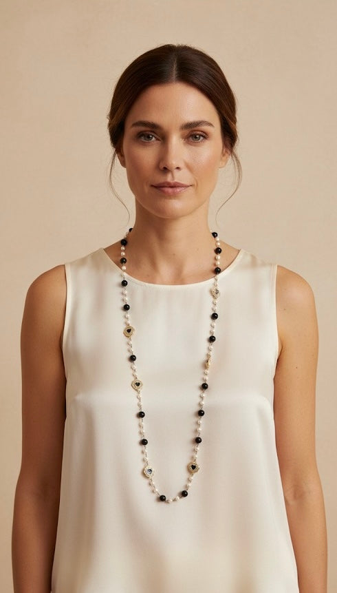 CLN26 COLLANA LUNGA PERLE