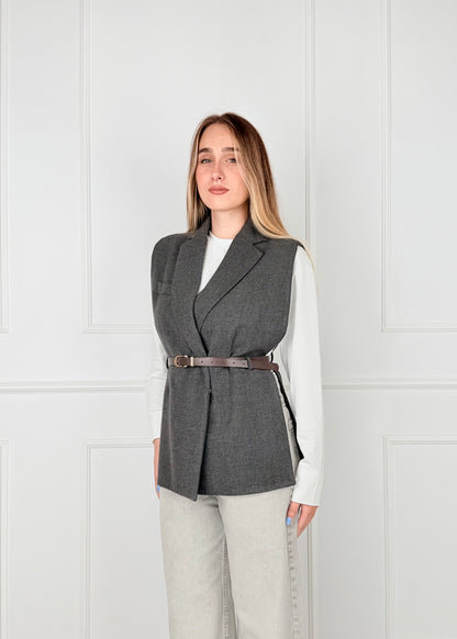 U19155 - BREND GILET CON CINTURA