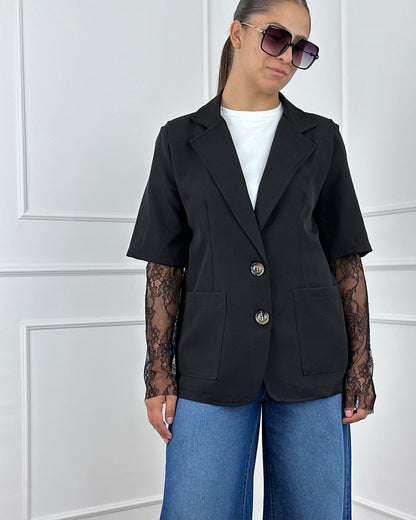 NC7998 - MY-D GIACCA MANICA IN PIZZO