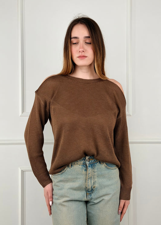 XL25234 - TENSIONE IN MAGLIA CUT OUT IN FILO DI VISC