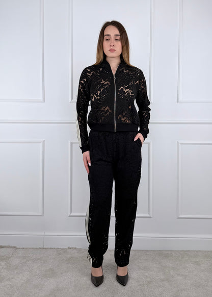 28267 - COMPLETO BOMBER E PANTALONE IN PIZZO