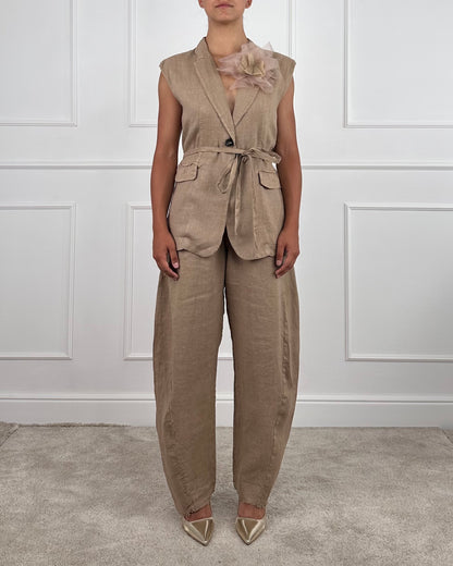 S25JE27 - GILET IN LINO