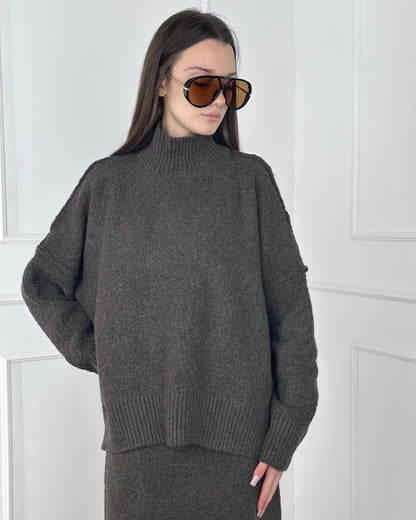 60701 - COMPLETO MISTO LANA PULLOVER E GONNA