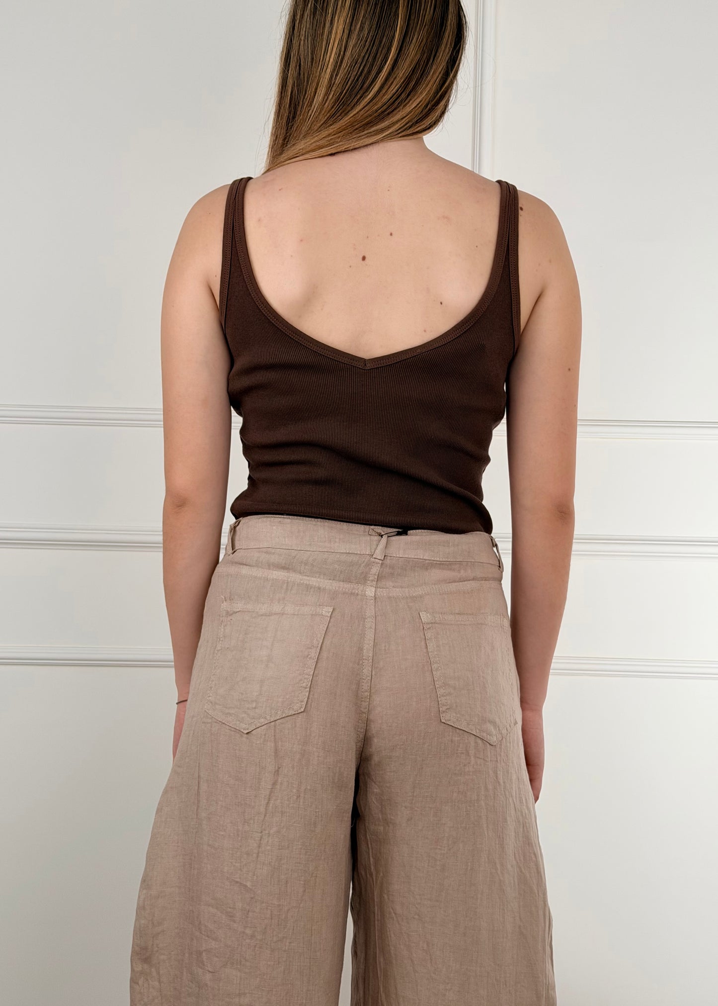 S26PJ93 - TENSIONE IN PANTALONE BALLOON IN LINO