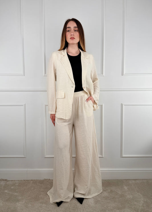 26300 - COMPLETO GIACCA E PANTALONE MISTO LINO