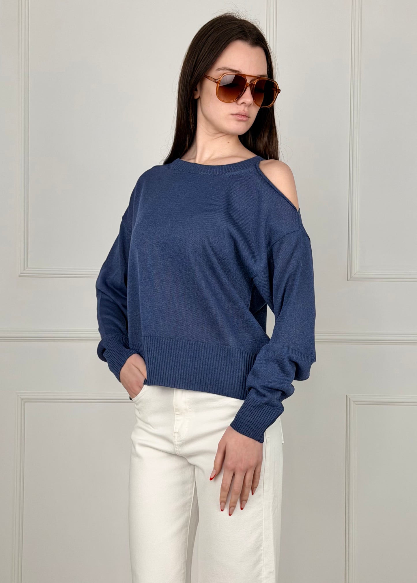 D90163 - TENSIONE IN MAGLIA CUT OUT IN FILO DI VISCO