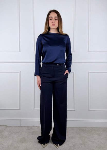 26P4440 - TENSIONE IN PANTALONE PALAZZO IN PUNTO MILANO
