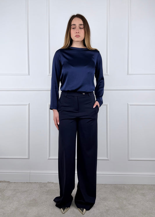 26P4440 - TENSIONE IN PANTALONE PALAZZO IN PUNTO MILANO