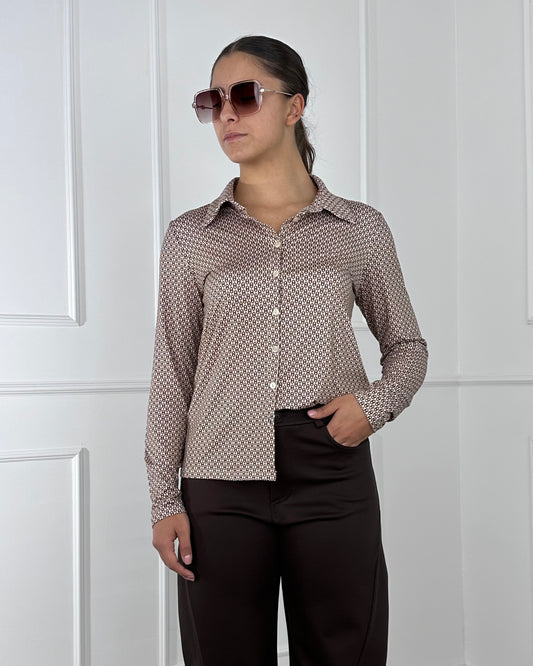 A26611 CAMICIA FANTASIA IN JERSEY DI VISCOSA