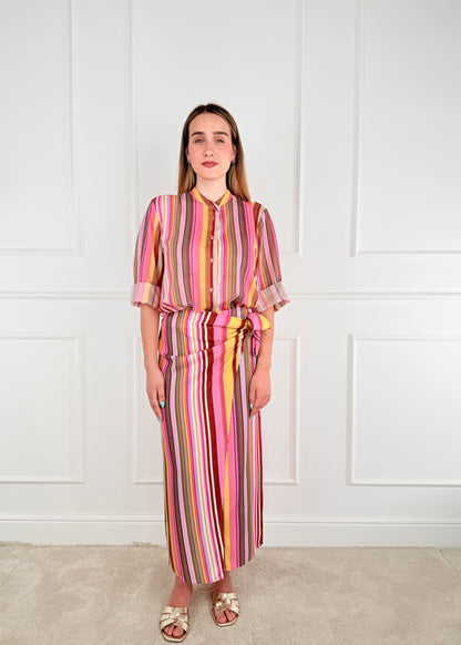 PE260406 - TENSIONE IN CAMICIA RIGA MULTICOLOR IN MUSSOLA DI COTONE