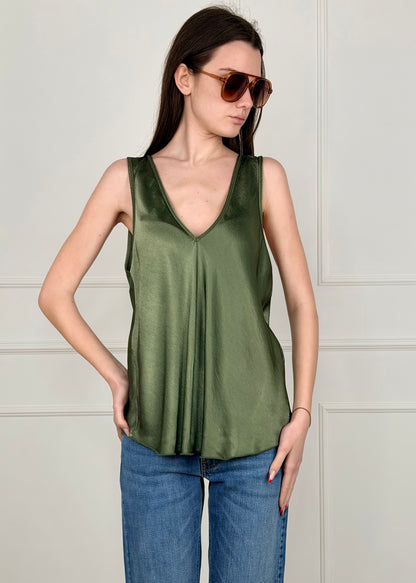 21944 - TOP IN VISCOSA SCOLLO "V"