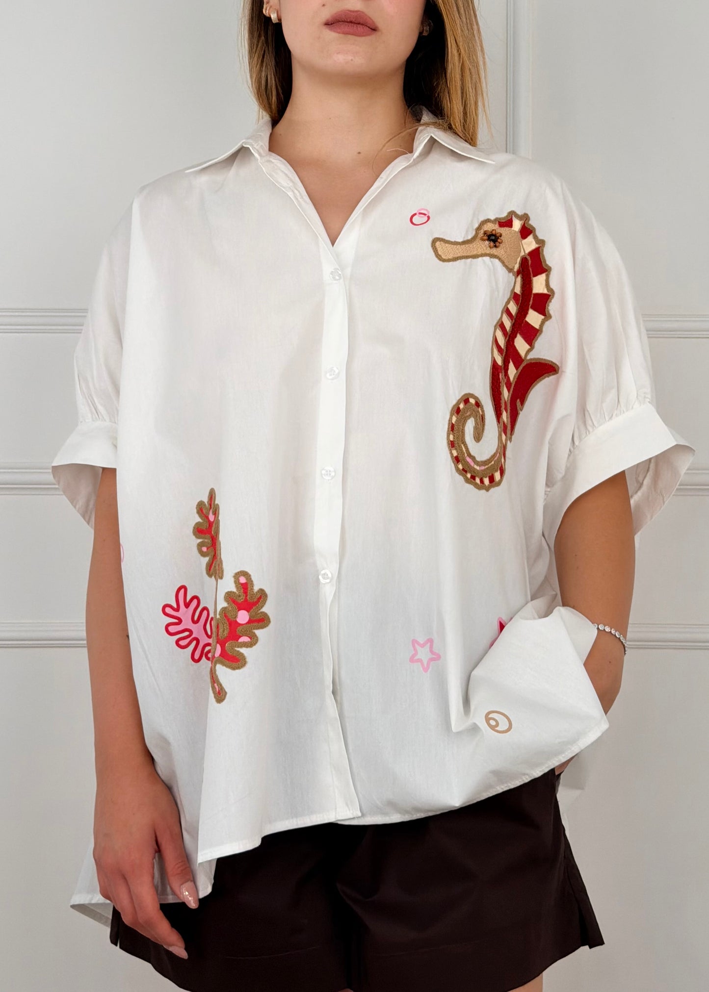 LG1036 - CAMICIA OVER IN POPELINE DI COTONE