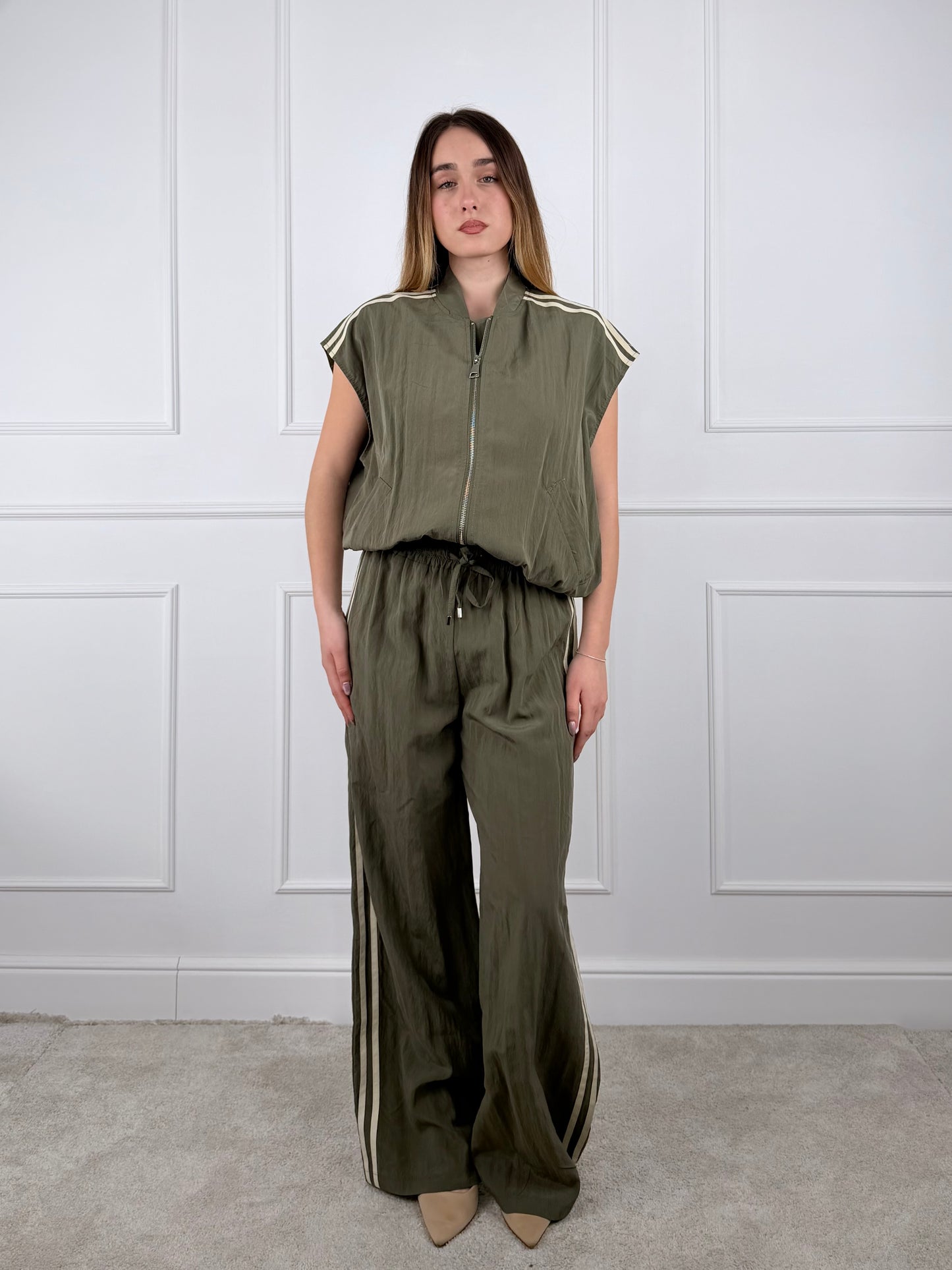 H522621 - BREND BOMBER SMANICATO CON BANDE