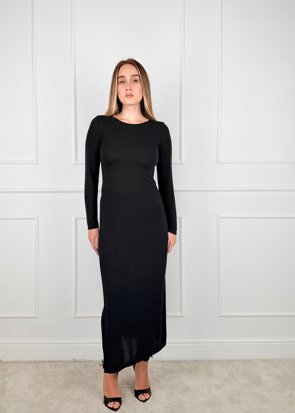 F64359 - BREND MAGLIA LUNGA CON SPACCO LATERALE