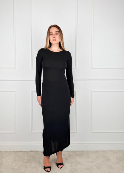F64359 - BREND MAGLIA LUNGA CON SPACCO LATERALE