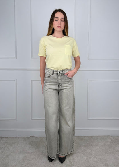 G781143 - BREND DENIM PALAZZO GRIGIO