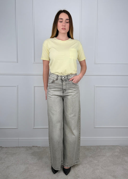 G781143 - BREND DENIM PALAZZO GRIGIO