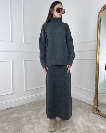 60701 - COMPLETO MISTO LANA PULLOVER E GONNA