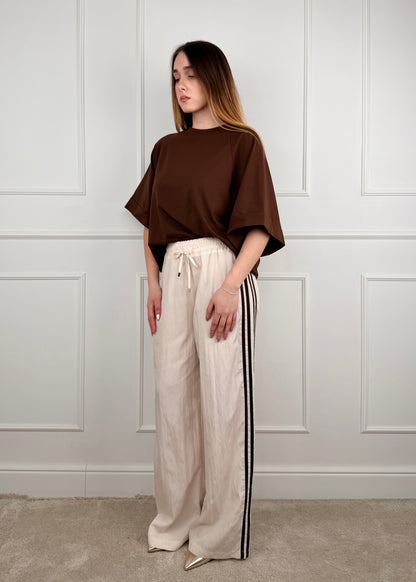 H527287 - BREND PANTALONE PALAZZO CON BANDE