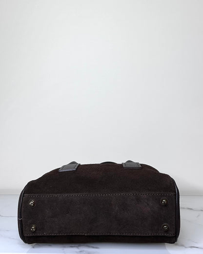 BRS5467 BORSA BAULETTO VERA PELLE SCAMOSCIATA