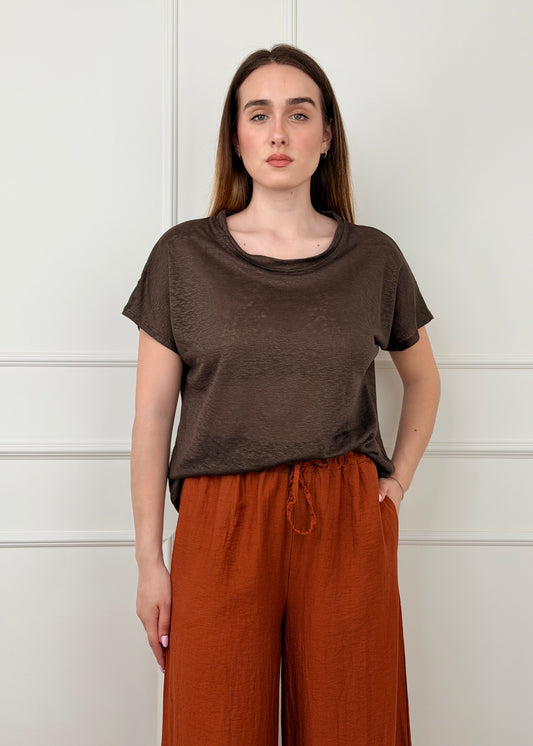 25169 - T-SHIRT VEDO NON VEDO PURO LINO