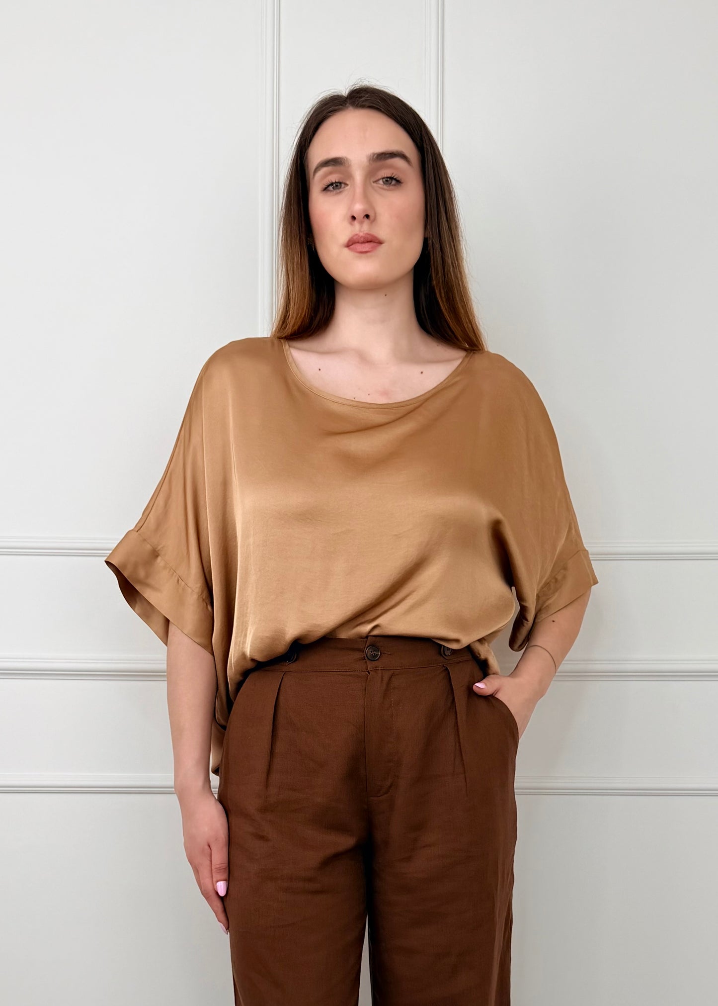 G434B05Q - TENSIONE IN BLUSA IN VISCOSA CON BOTTONI