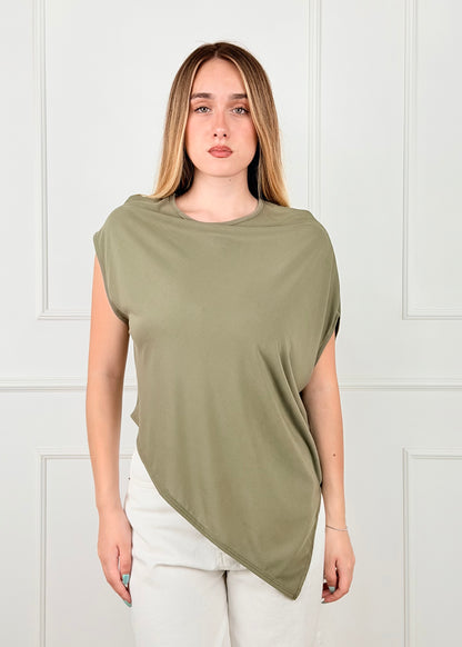 M61655 - T-SHIRT TAGLIO ASIMMETRICO