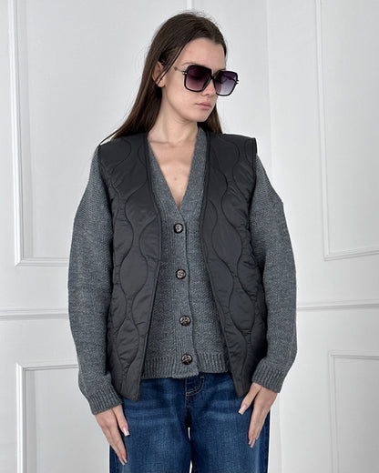 F63391 - GILET IMBOTTITO TRAPUNTATO per aumentare la termicità di una giacca/cappotto