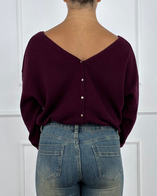 WL544AI25 - TENSIONE IN MAGLIA/CARDIGAN BOTTONI SUL RETRO