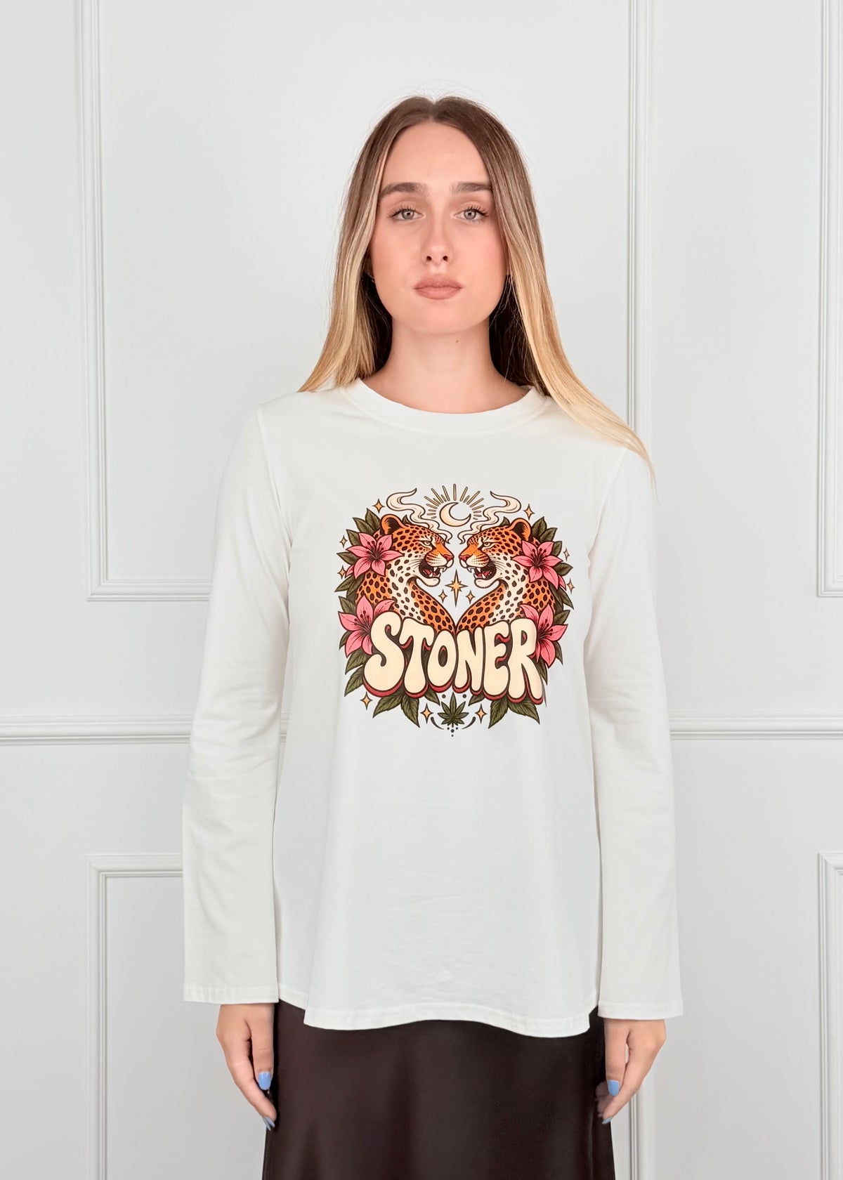 OG02319 - MY-D T-SHIRT MANICA LUNGA A CAMPANA CON STAMPA