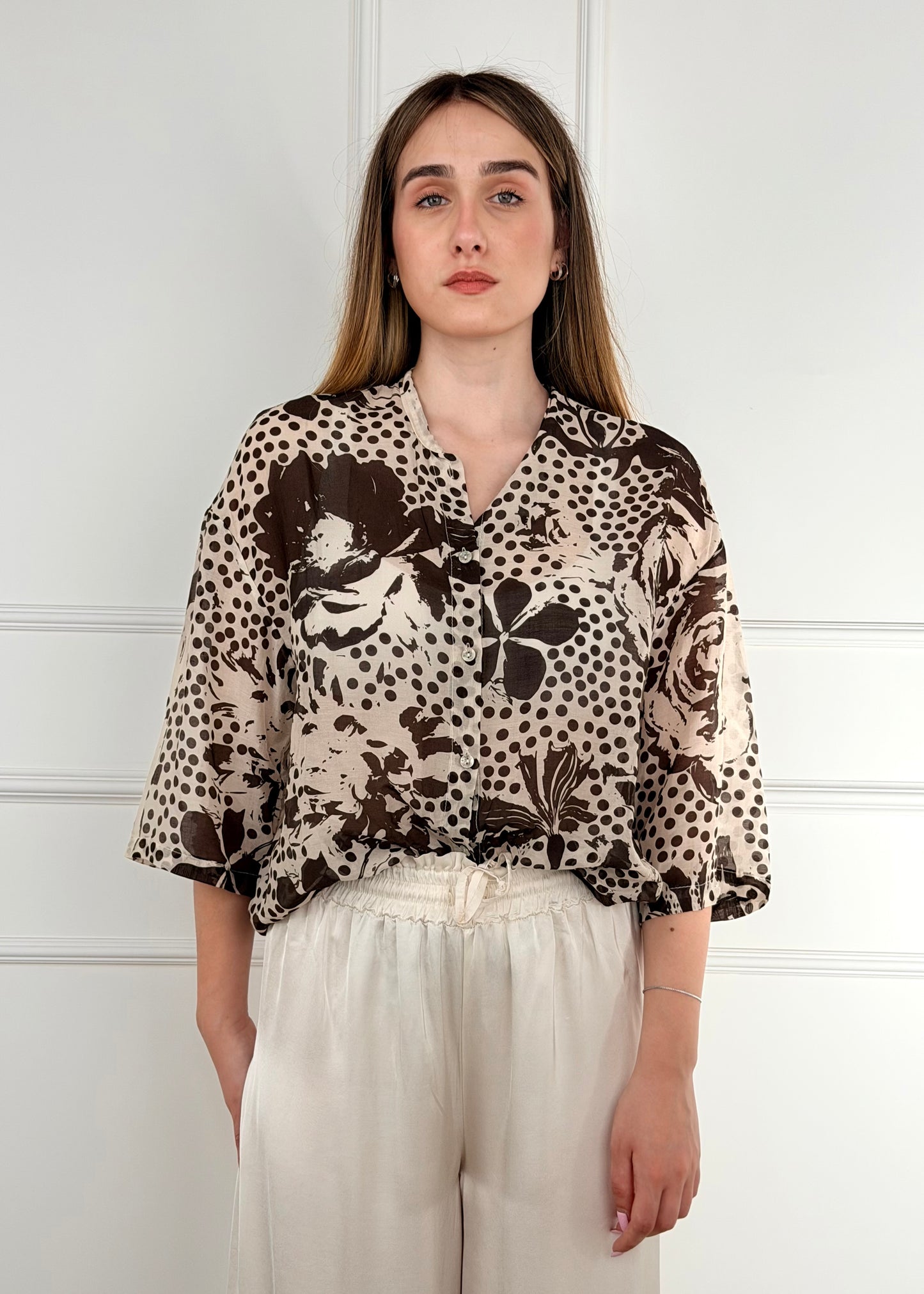 T2605 CAMICIA MISTO SETA E COTONE