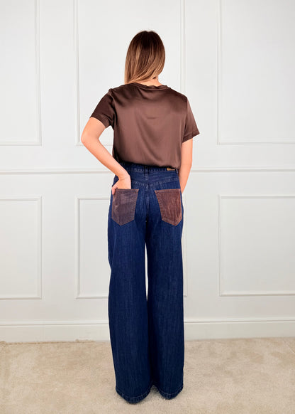 G7TOKIO - BREND DENIM TASCA MARRONE