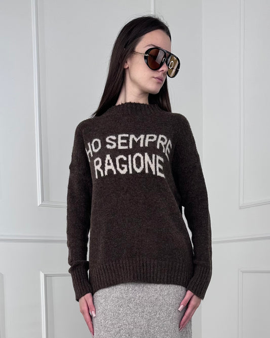 86321 - MAGLIA SOTTILE MISTO LANA "HO SEMPRE RAGIONE"