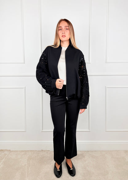 NA4417B -  MY-D BOMBER MANICA IN MACRAME'