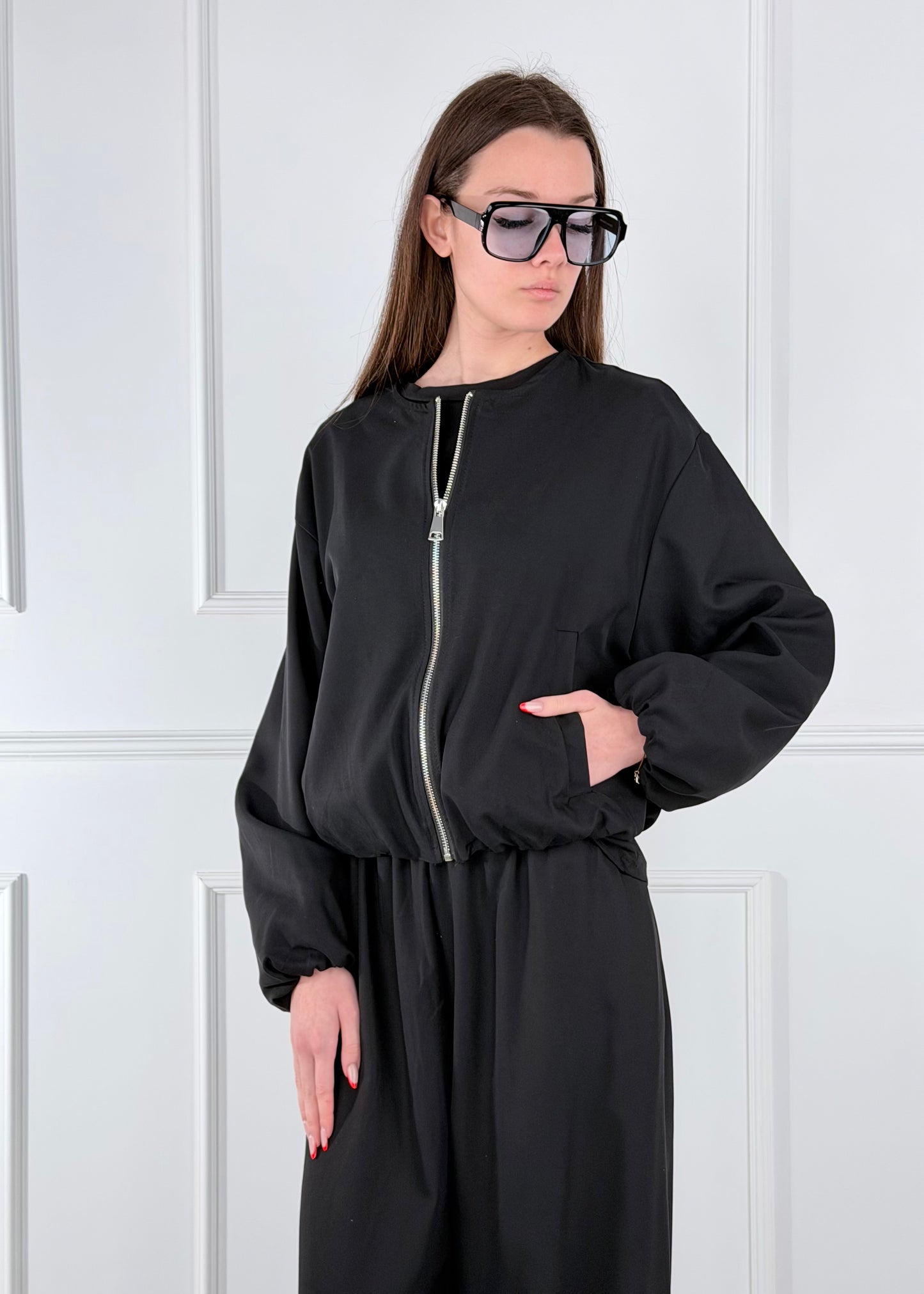 28129 COMPLETO BOMBER E PANTALONE PALAZZO