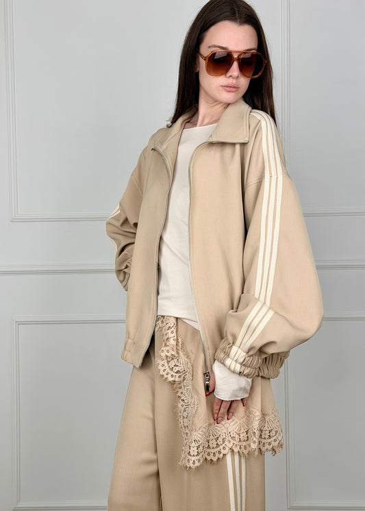 26B4050 - BOMBER SPORTY CON BANDE SULLE MANICHE