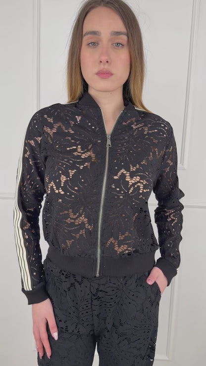 28267 - COMPLETO BOMBER E PANTALONE IN PIZZO