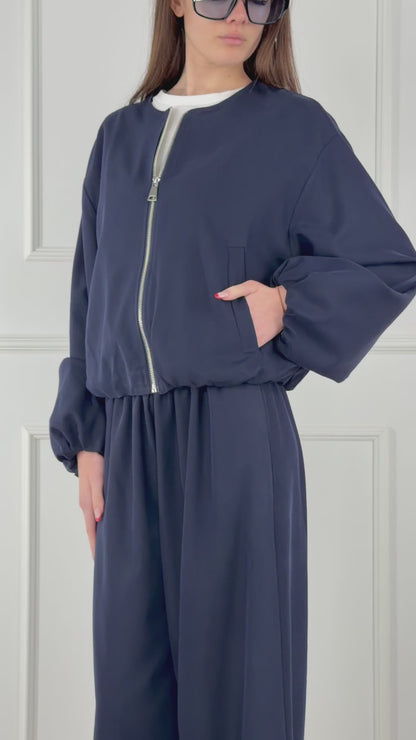 28129 COMPLETO BOMBER E PANTALONE PALAZZO