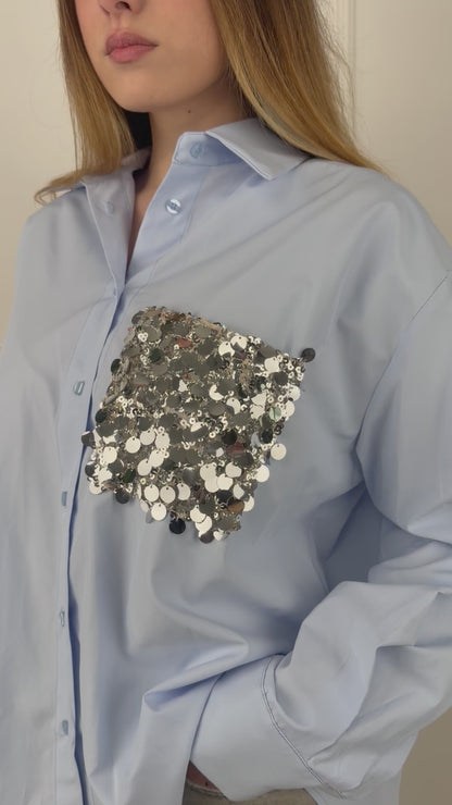 PE260048U - TENSIONE IN CAMICIA TASCA PAILLETTES