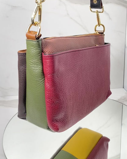 BRS432 BORSA POCKET IN VERA PELLE