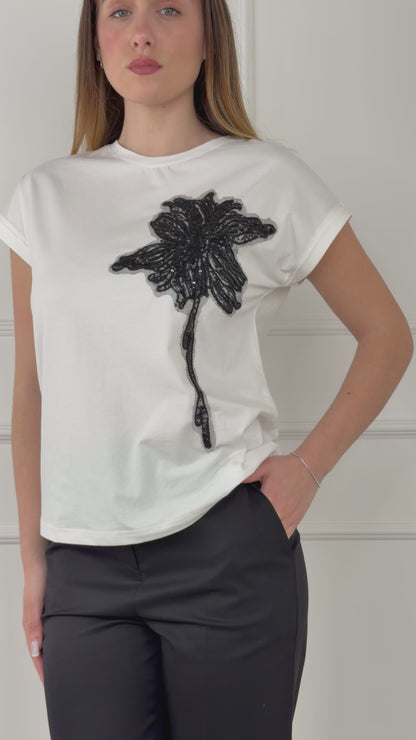 PK9153 - T-SHIRT CON PAILLETTES