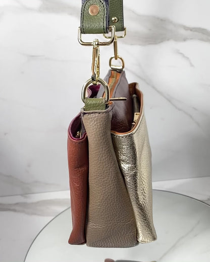 BRS432 BORSA POCKET IN VERA PELLE